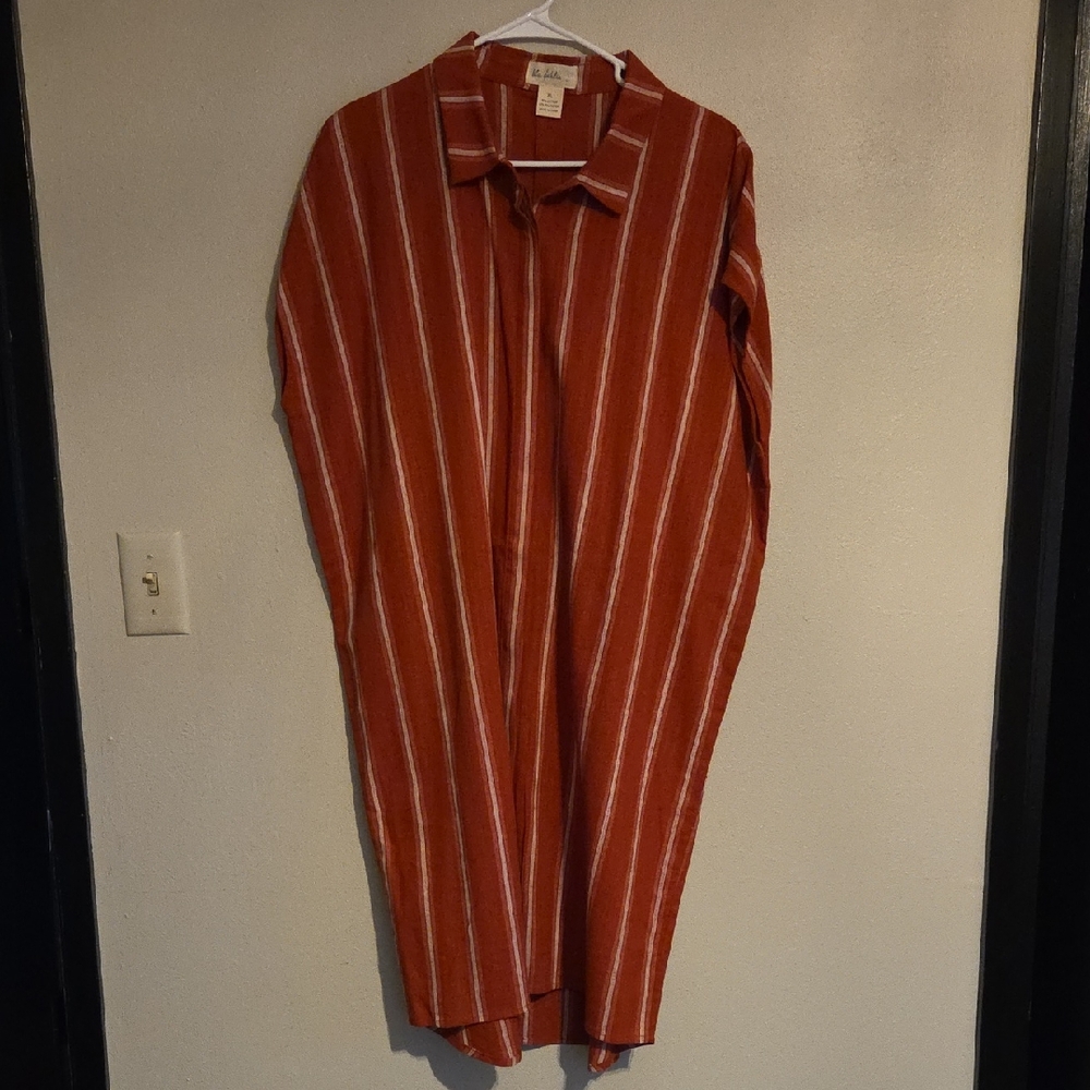 Striped Orange Long Sleeve Shirt